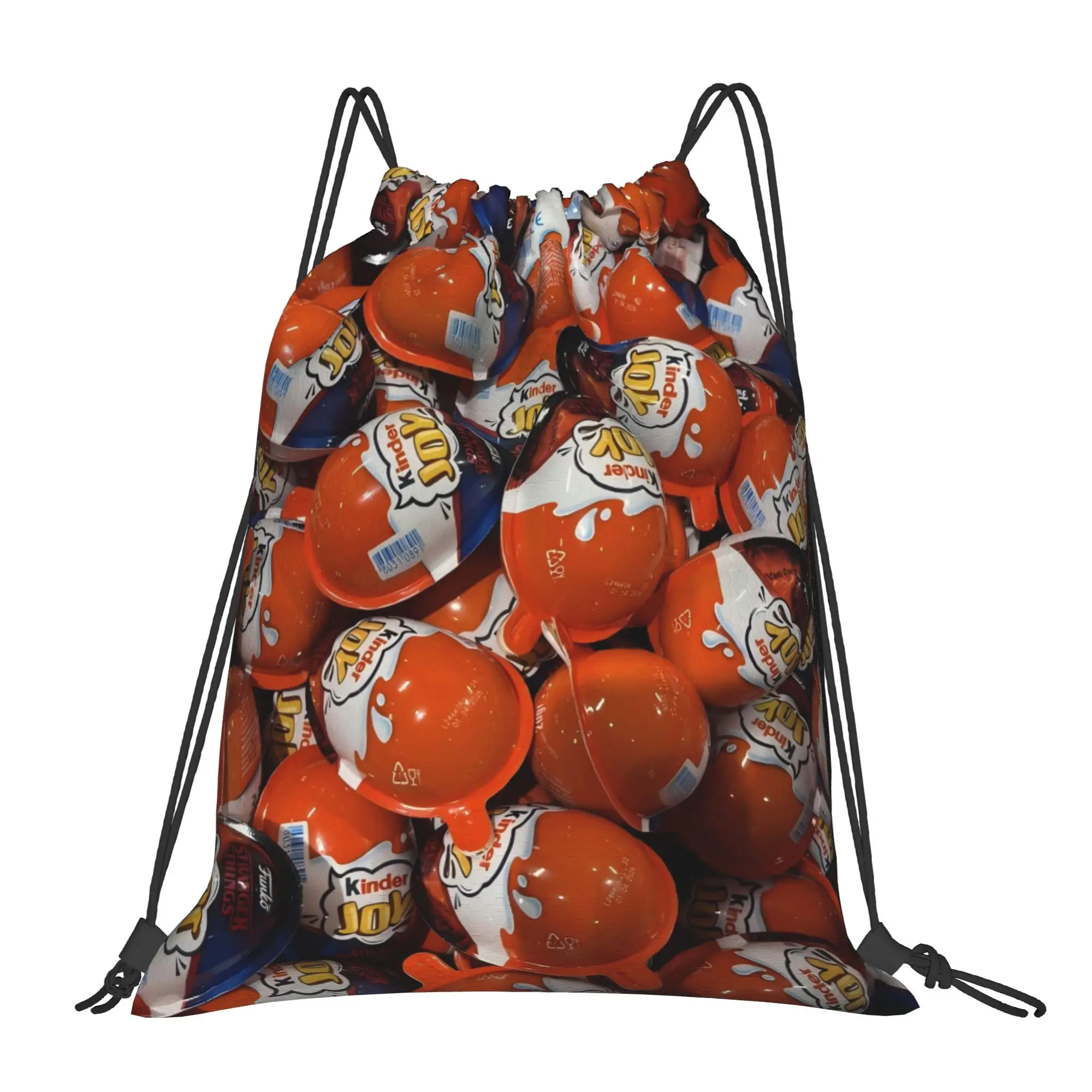 Kinder Joy Egg Pile Kinder Drawstring Bags Shopping Unisex Storage Organize Bundle Pocket Rope Bag