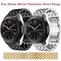 For Xiaomi Watch S4 S3 S2/Gear S3 Amazfit GTR 47mm Band for Huawei Watch GT5/4/3 46mm 22mm Metal Stainless Steel Smart watchband