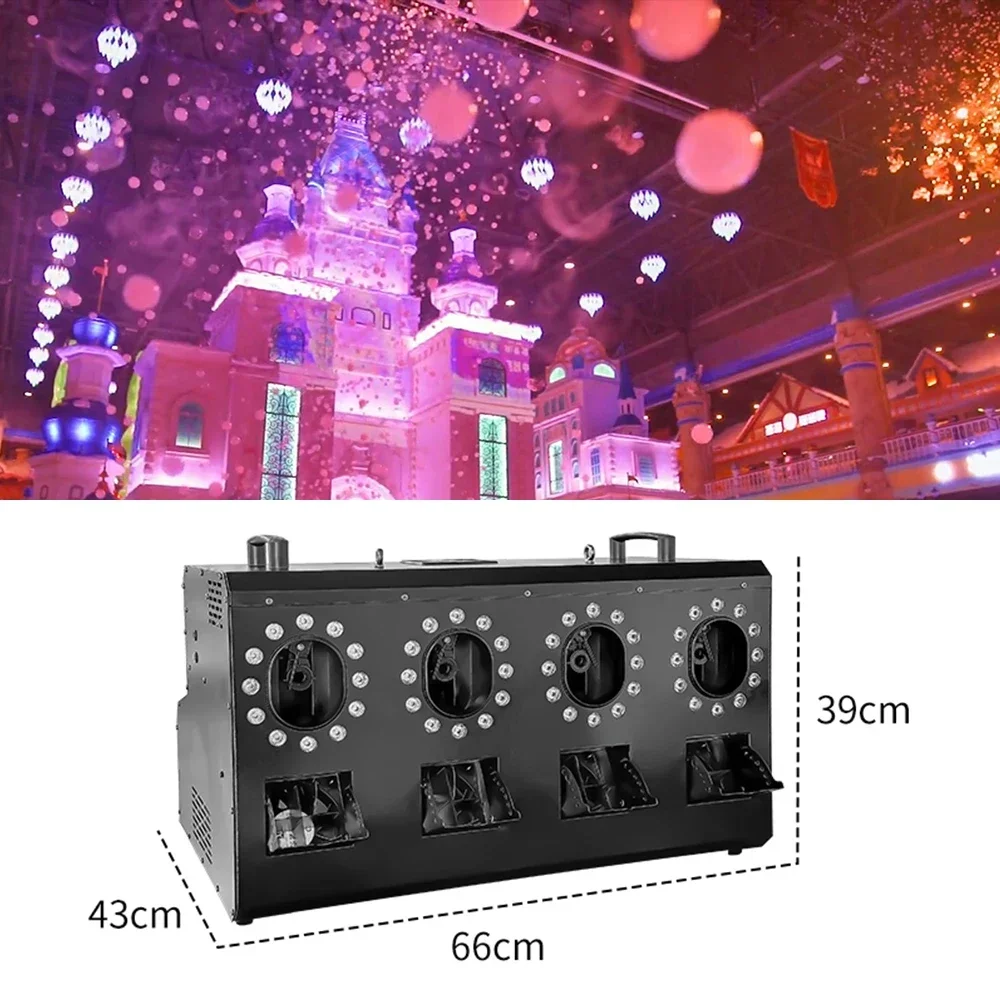 

3000W LED Smoke Bubbles Machine Four Hole Wedding Party DMX 512 Control Stage Special Effect Bubble Machine for DJ DISCO Bar