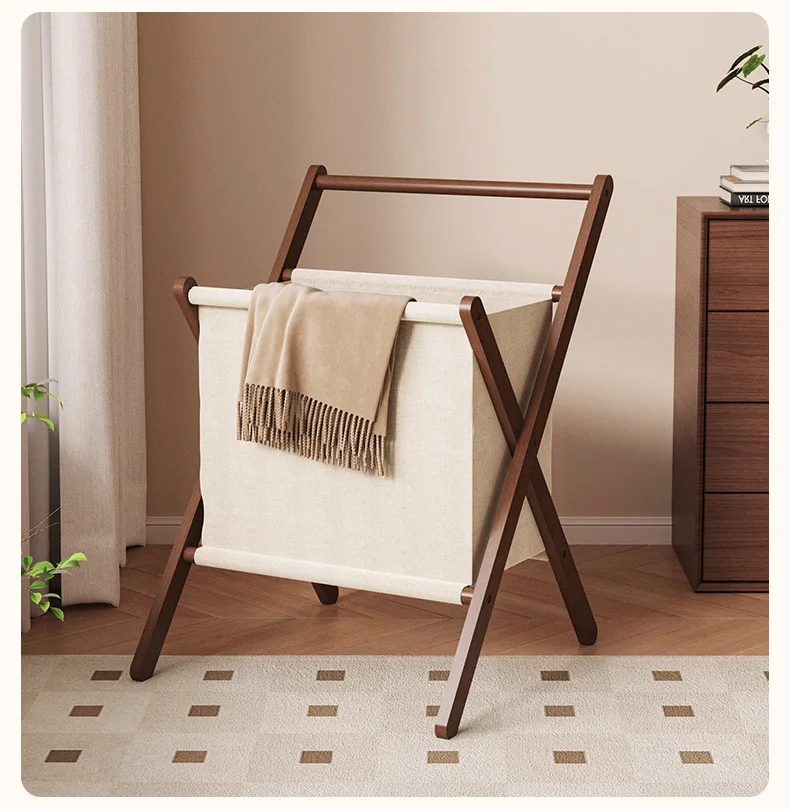 

HYS storage basket Fabric cotton and linen household laundry basket Dirty clothes basket Folding clothes Dirty clothes