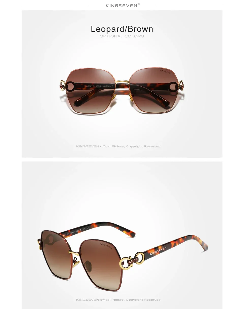 Kingseven neue uv400 Vintage Sonnenbrille Frauen Polarisation klassische Farbverlauf Schmetterling quadratische Brille Retro-Design Brillen – Detail 7