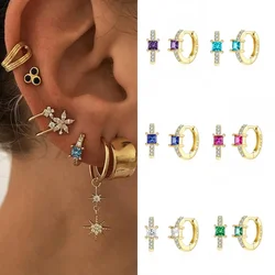 CRMYA Gold color Hoop Earrings For Women Vintage Luxury CZ Zircon Women's Earring 2022 Wedding Jewelry Wholesale