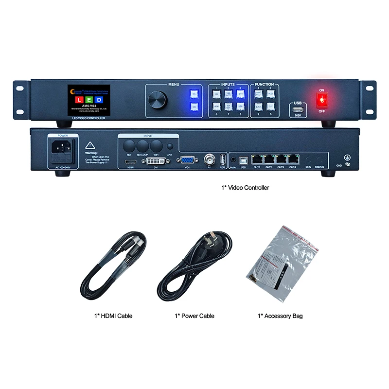 AMS VS4 LED Video Controller Integrated TS902 LED Sending Card Similar to Linsn X102 X104 X2000 All in One LED Video Processor