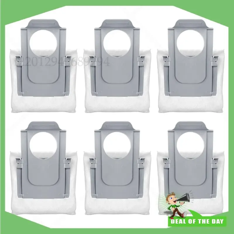 -ABPO 6 قطعة كيس لجميع الغبار كيس النفايات الغبار ل Roborock Q Revo Maxv / Roborock P10 Pro جهاز آلي لتنظيف الأتربة استبدال أجزاء الملحقات