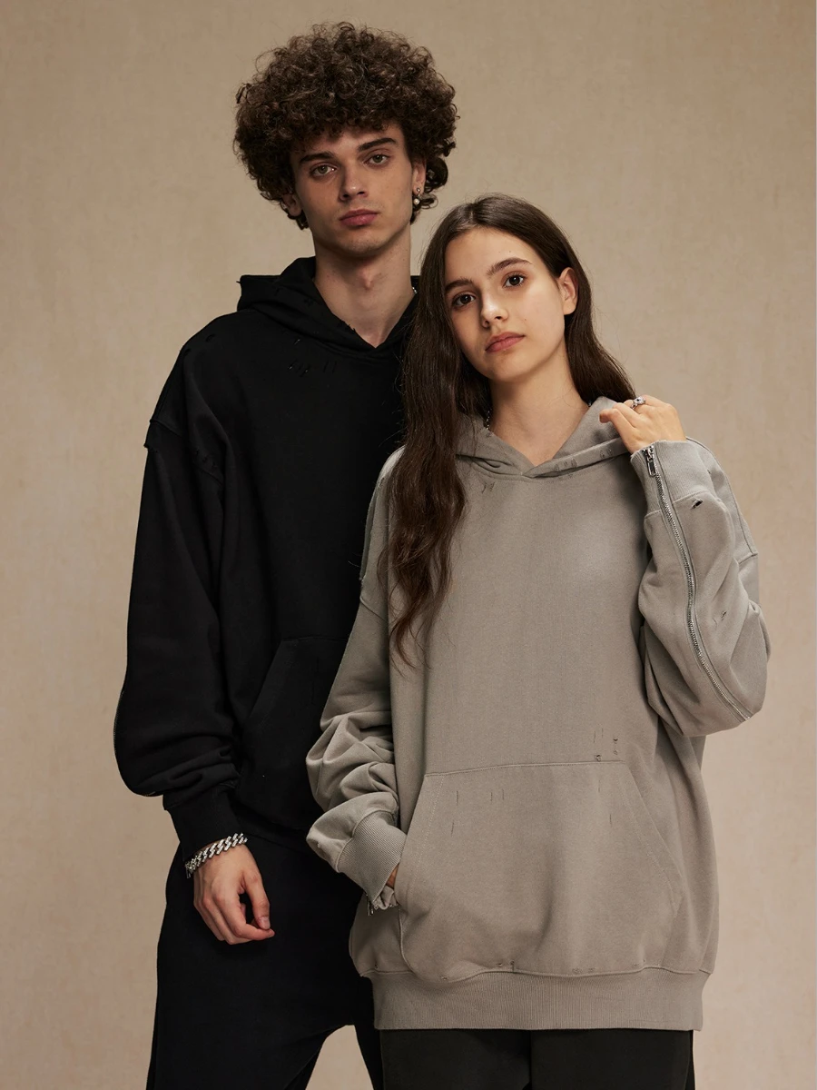 

Sumuyoo толстая шерстяная осенне-зимняя женская толстовка большого размера на молнии с длинными рукавами свитер в стиле ретро спортивный свободный топ с капюшоном