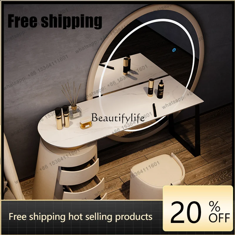 

X4 Italian dresser, high-end light luxury bedroom, modern simple full-body mirror integrated