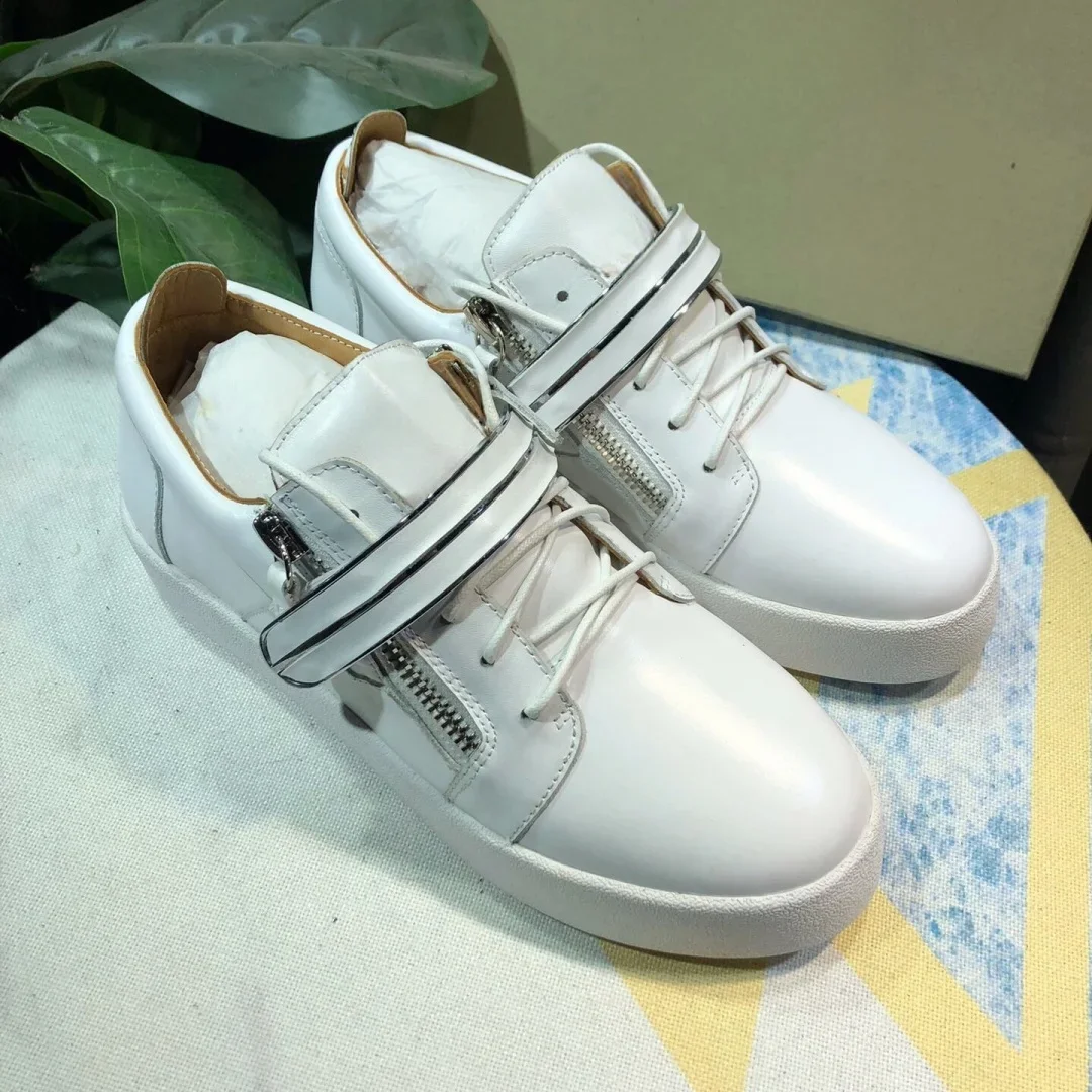 

New Fashion Casual Sneakers for Men Brand Designer Women Tennis shoes Luxury Real Leather GZ Loafers Sports shoes 35-48 G0882