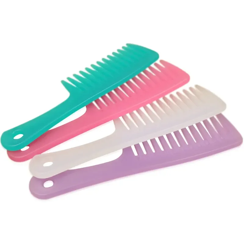 

Пластиковая расческа с широкими зубьями для массажа, толстые длинные волосы для домашнего использования, расческа для распутывания волос