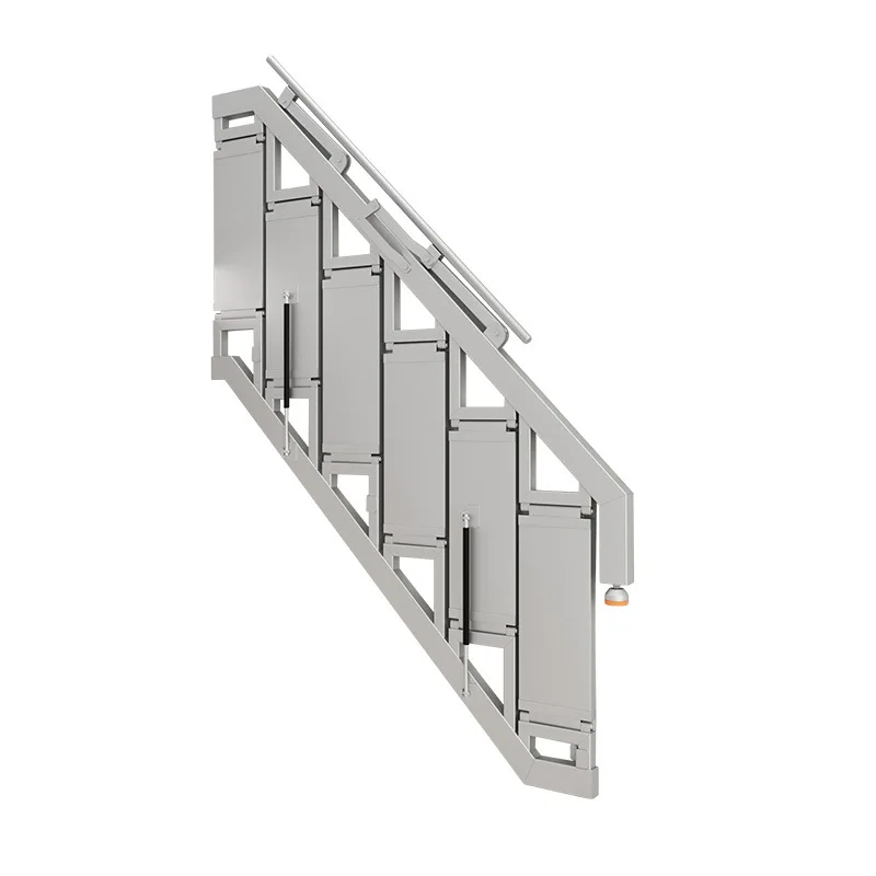 Alloy full welded wall ladder villa attic folding simple ladder can be customized duplex loft armrest
