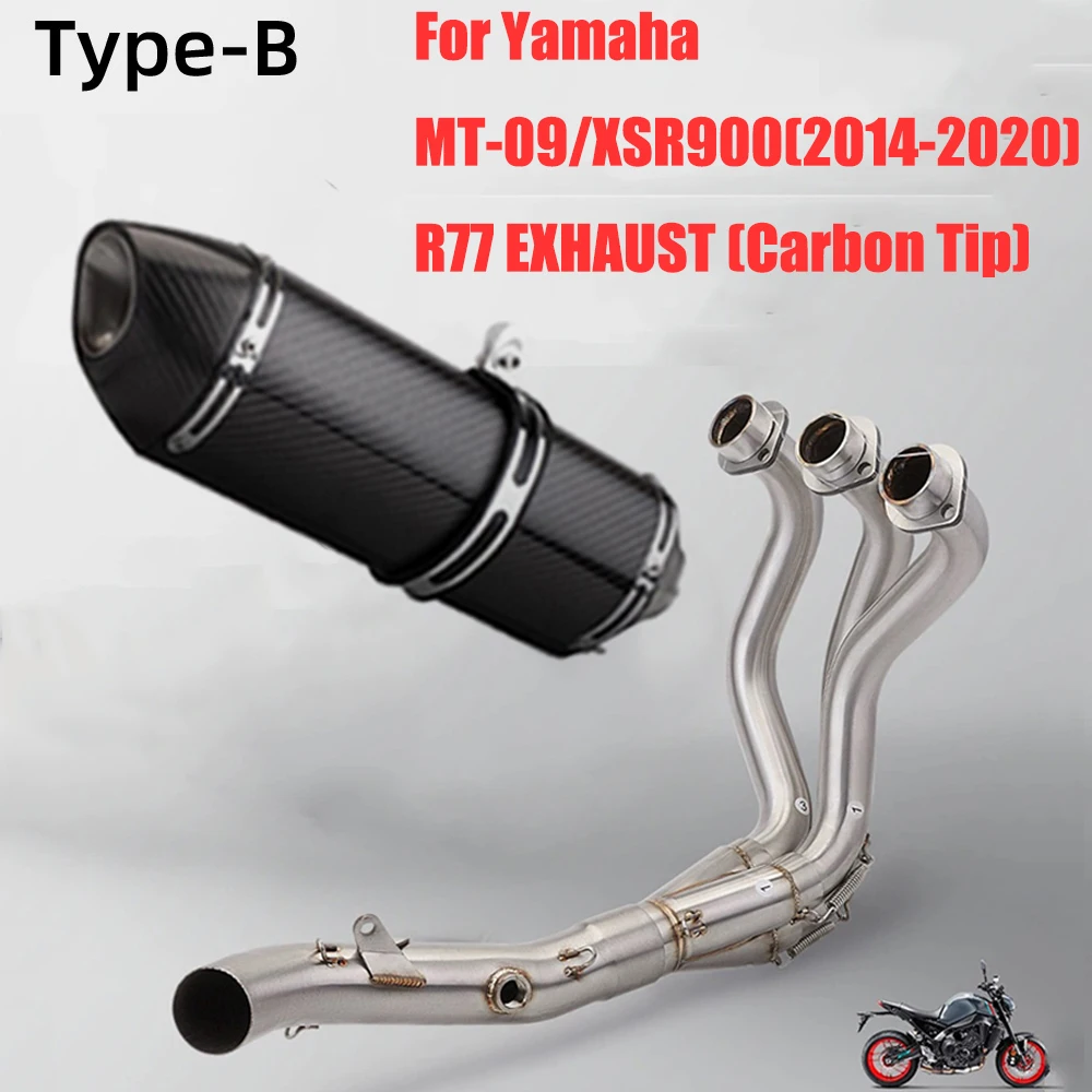 Motorcycle Exhaust Full Systems Escape Front Link Pipe Muffler For Yamaha MT09 2014-2020 FZ09 FJ09 TRACER900 XSR900GT  2016-2020 - view 6