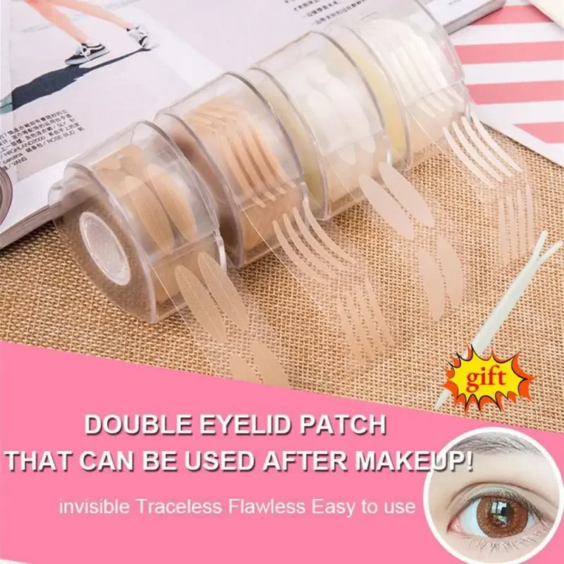 600/240/200pcs Eyelid Tape Sticker Invisible Double Fold Eyelid Lace Eyelash Tape Self-adhesive Eyelashes Tools Lashes Patch