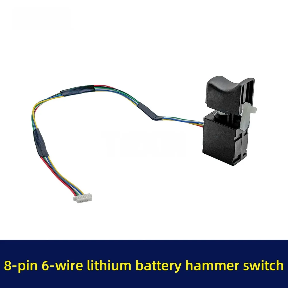 Brushless Motor Switch for Lithium Hammer Tools with 8 Pin 6 Wire Interface Supporting Programmable Forward Reverse Behavior