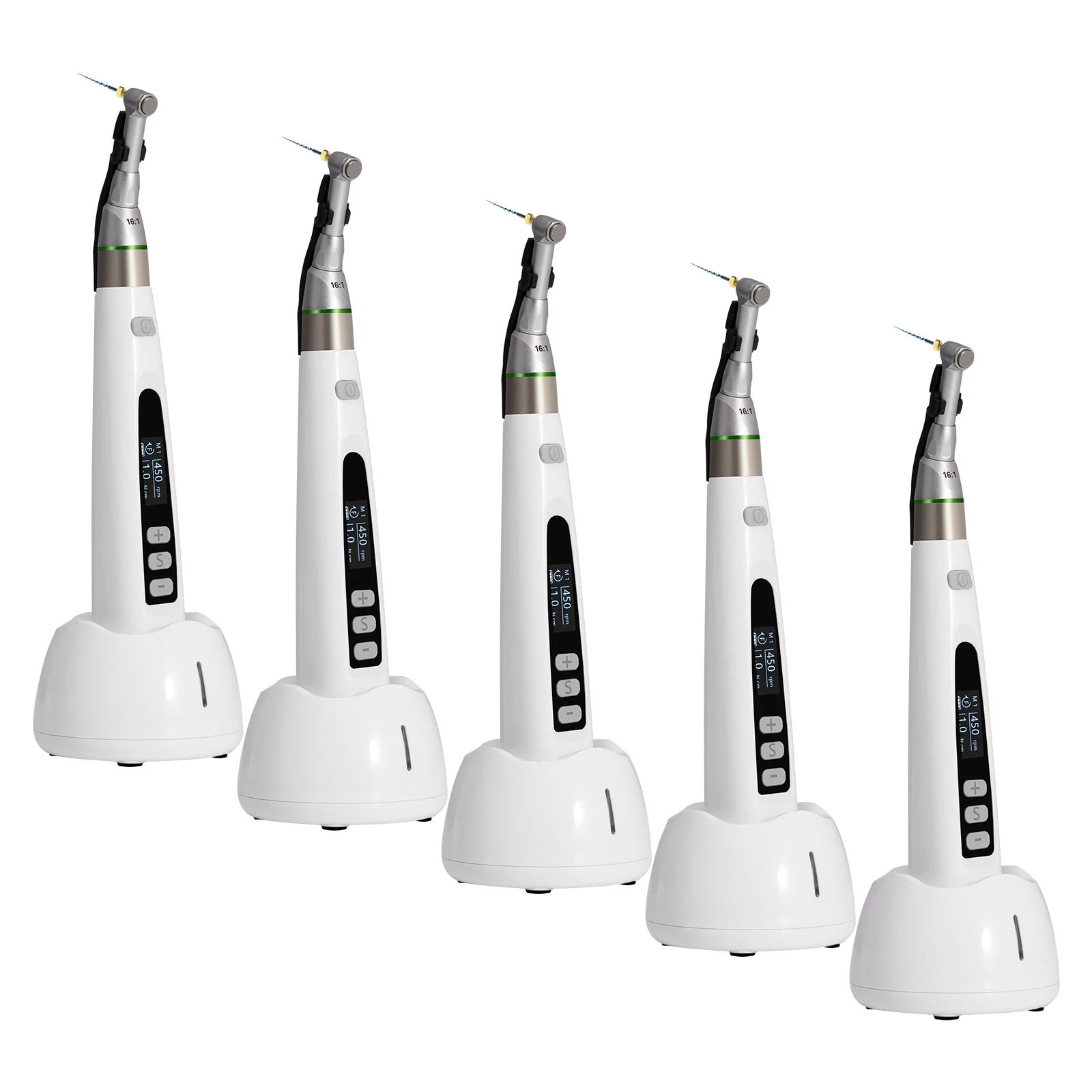 

1-5Pcs Dental Reciprocating Wireless Endo Motor with 16:1 Contra Angle Head Root Canal Treatment Woodpecker Style