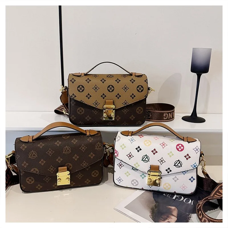 Popularna klasyczna damska torba listonoszka ze skóry - luksusowe markowe torebki elegancki design od znanej projektantki