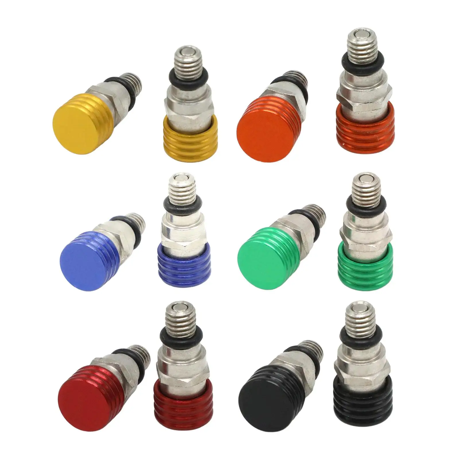2 Pieces M5 0.8mm Fork Air Bleeder Valve for Motorcycle Direct Replaces