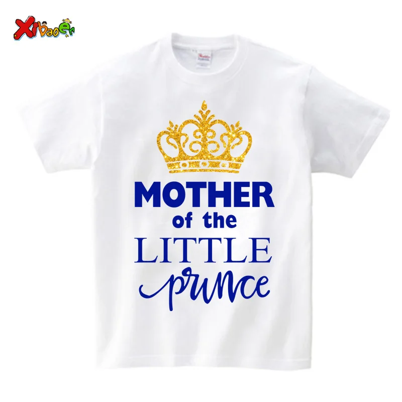 Matching Family Shirts Birthday Party Shirt Glold Crown Shirt T-Shirt Outfits Personalized Name Boys Baby Onesie Dad Son Tshirt