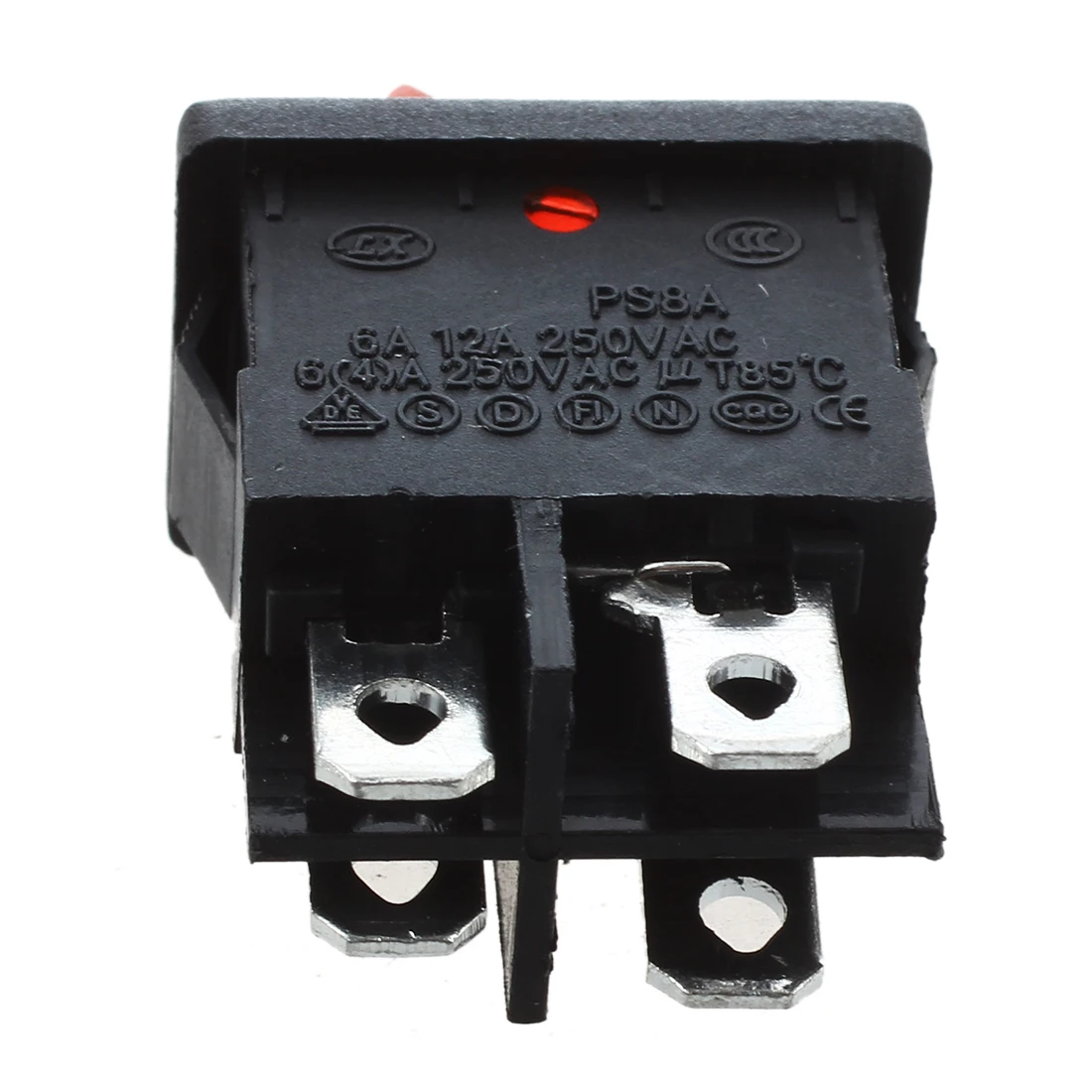 3 Stuks Rood Licht 4 Pin Dpst On-Off Snap In Boot Tuimelschakelaar 6a/250V 10a/125V Ac
