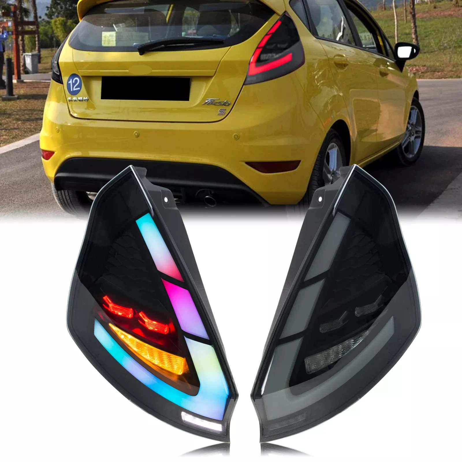 

DK Motion 2009-2014 Led Tail Lamp For Ford Fiesta LED Tail Light Hot Sale New Design Auto Accessory With Clear Lens