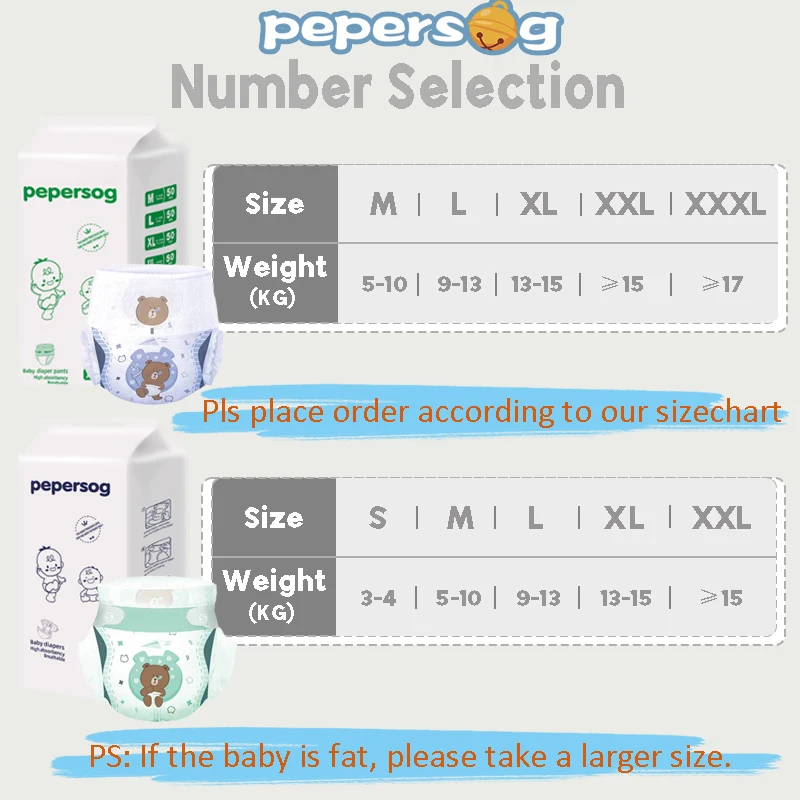 PEPERSOG Baby Newborn Diapers S-M-L-XL Kids Pull-Up Pants M-L-XL-XXL Super affordable package, support bulk wholesale, large qua