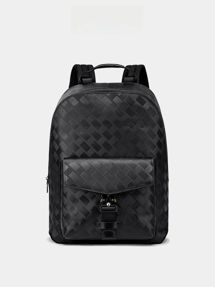 

Mark Fairwe Men's Faion Busin Casual Leather Plaid Bapa Double oulder Bag Sweet College Sle Daily Use