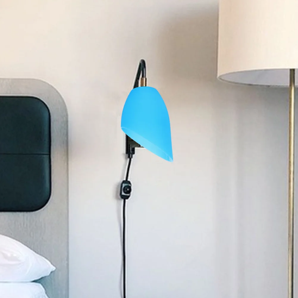 

Plastic Lamp Shade Replacement Horseshoe Design Inclined Head Multi Light Diffusion for Bedroom Living Room Office Decorative