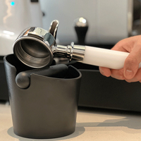 Shock-Absorbent Coffee Knock Box Anti-slip Espresso Dump Bin For Coffee Grounds with Removable Knock Bar Coffee Grind Waste Bin