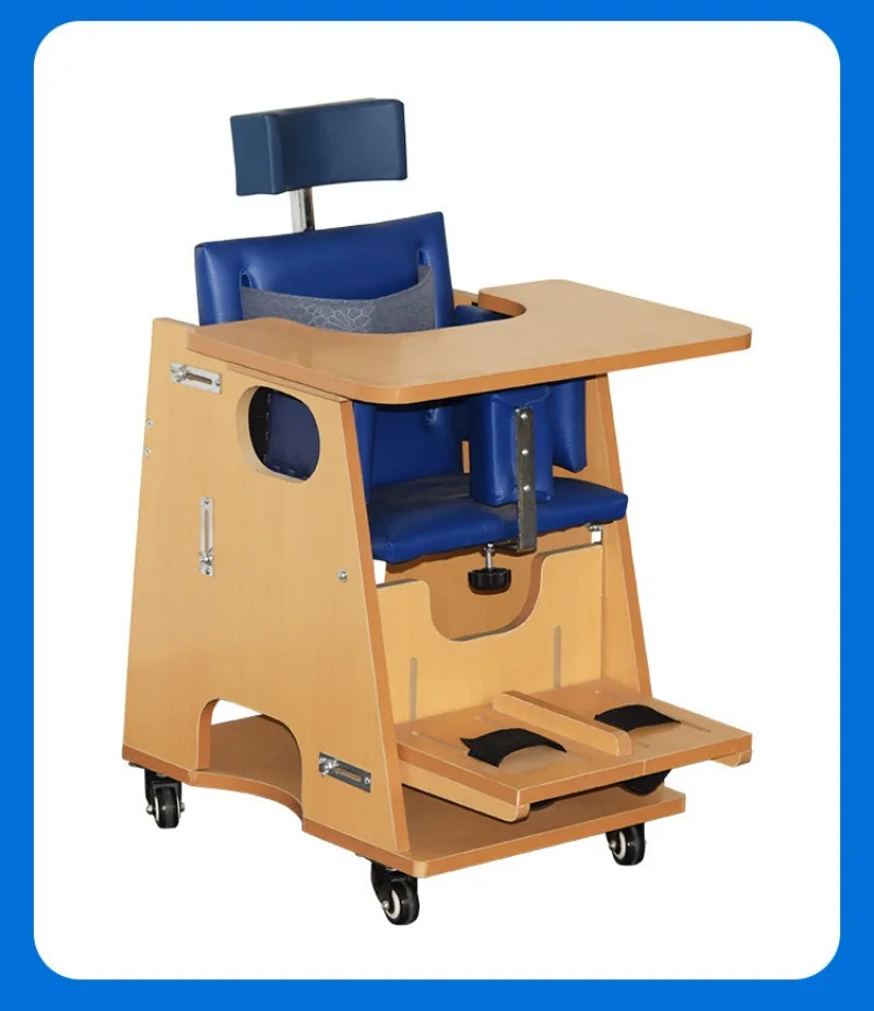Kids Sitting Posture Correction Chair, Adjustable Rehabilitation Training Chair with Dining Board