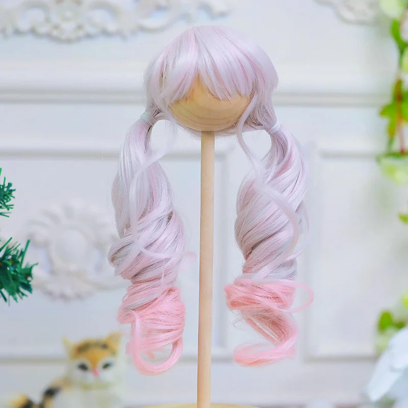 60cm BJD Wigs Handmade Bjd Doll Wigs Curly Hair Fashion Wig Wave Fiber Long Hair Big Wavy Curly Girl DIY Toys