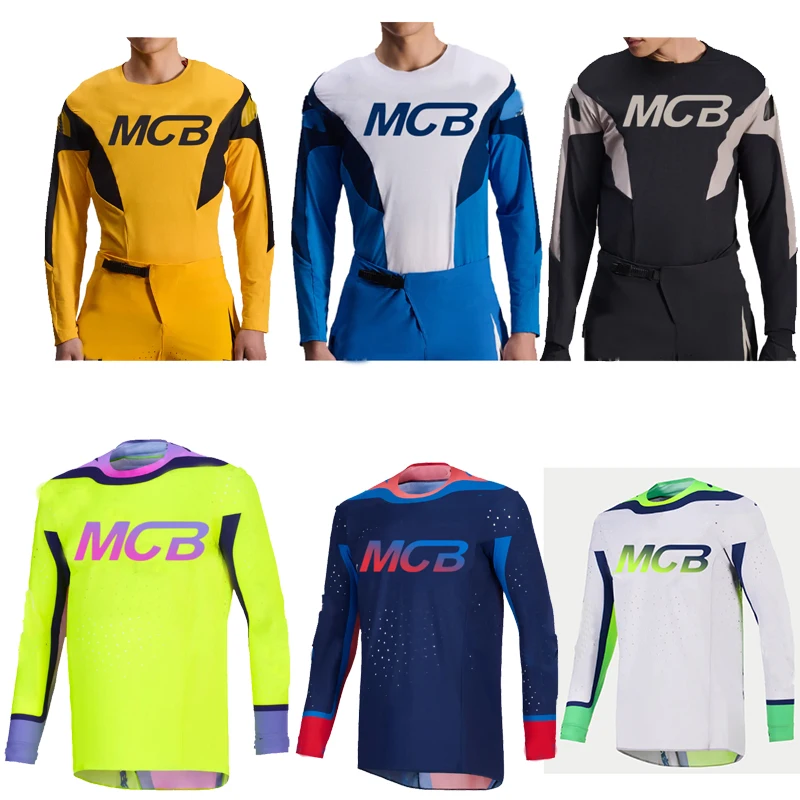 

2026 Men's Mountain Bike Jersey Knit MTB Shirts Downhill Offroad DH Motorcycle Sportwear Cycling Clothing Mountain Bike MCB