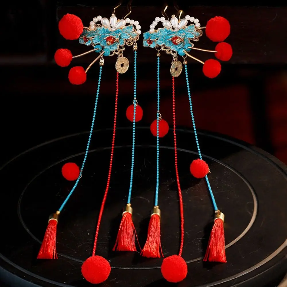 Antique Chinese Style Ancient Hair Stick Pearl Tassel Tang Dynasty Hairpin Hair Comb Classical Hair Fork Cheongsam Accessories