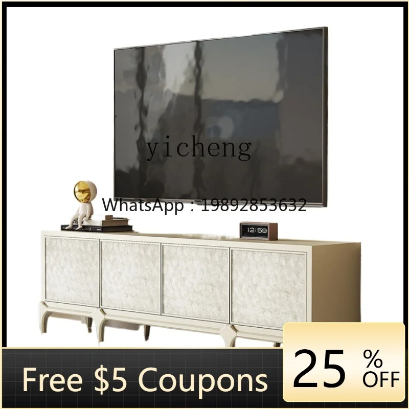 

zzz ZF Solid Wood TV Cabinet Affordable Luxury Style Home Living Room Floor TV Cabinet High Leg