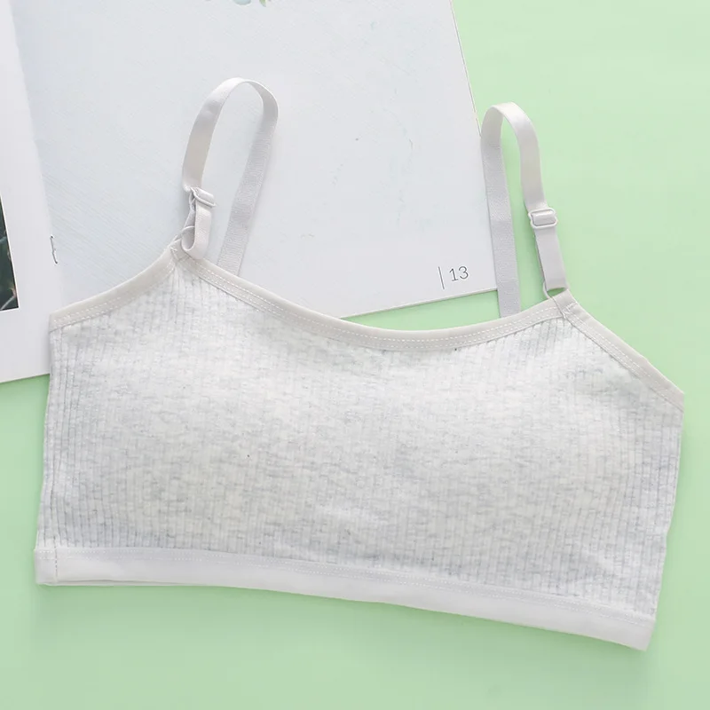 Teenage Girl Vest Solid Color Simple Daily Underwear Cotton Underwear Soft and Comfortable Lightweight Breathable Camisole Vest - view 6