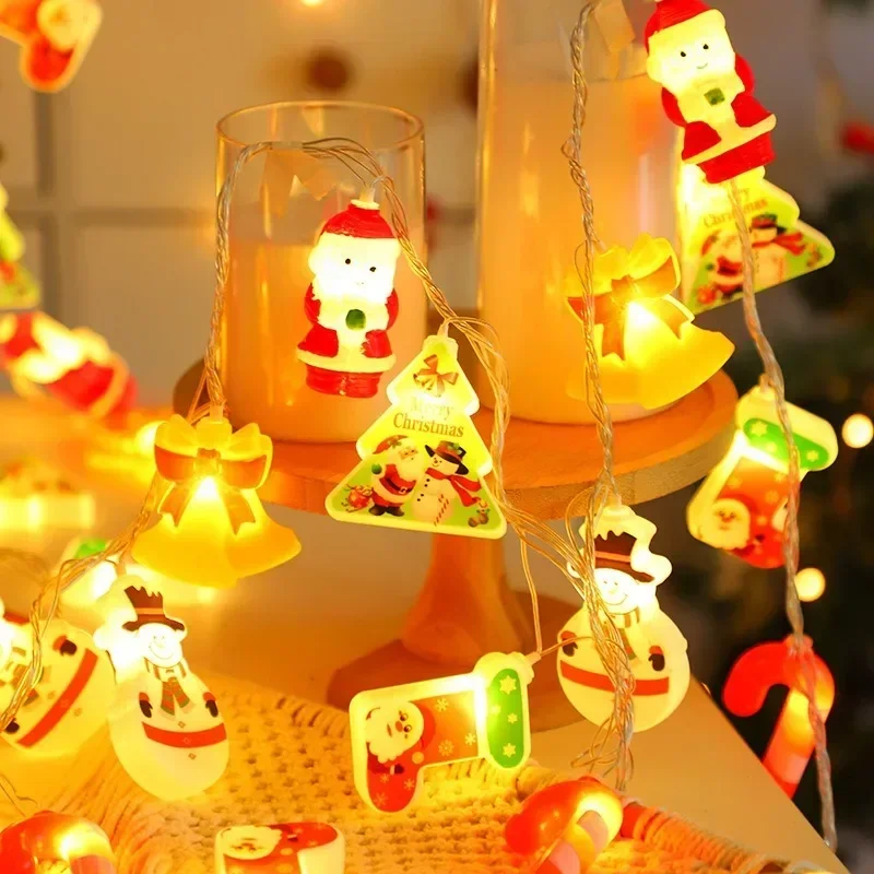 1.5M 10LED Cartoon Lights String Multicolor Globe Battery Operated String Lights for Helloween Christmas Room Decorations