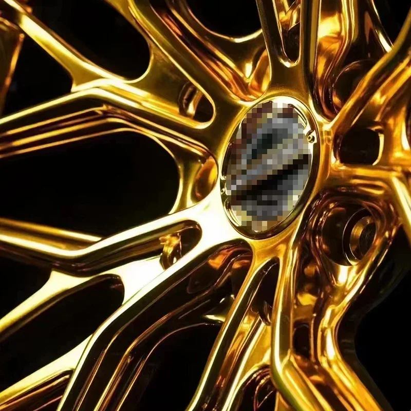 Golden 5X112 5X120 alloy car wheels for Mercedes-Benz, BMW, Audi 18-24 inch two-piece forged wheels