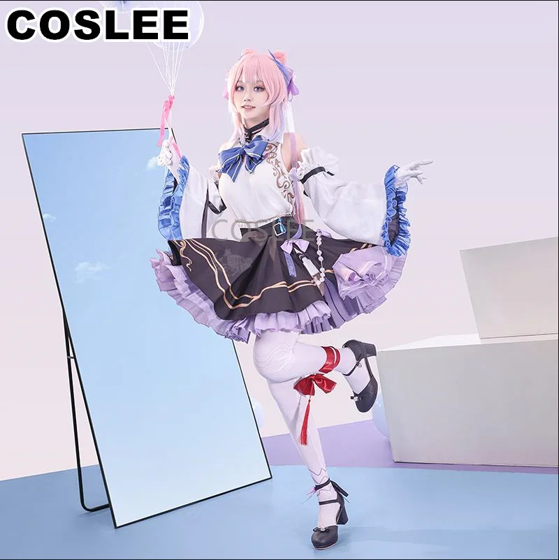 

COSLEE Genshin Impact Sangonomiya Kokomi Cosplay Costume Game Suit Coral Branches Magic Moon Sweet Dress Role Play Halloween