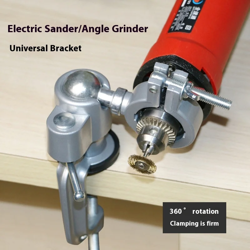 Rotating Bench Vise 360° Adjustable Grinder Stand for Wood Metal Jewelry Drilling Projects Metal Clamping Mechanism