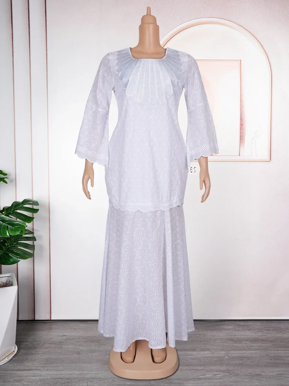 فساتين أفريقية للنساء الأنيقات تفريغ الدانتيل كم طويل أنيق الزفاف عباية Dashiki أنقرة رداء طويل ماكسي فستان Vestidos