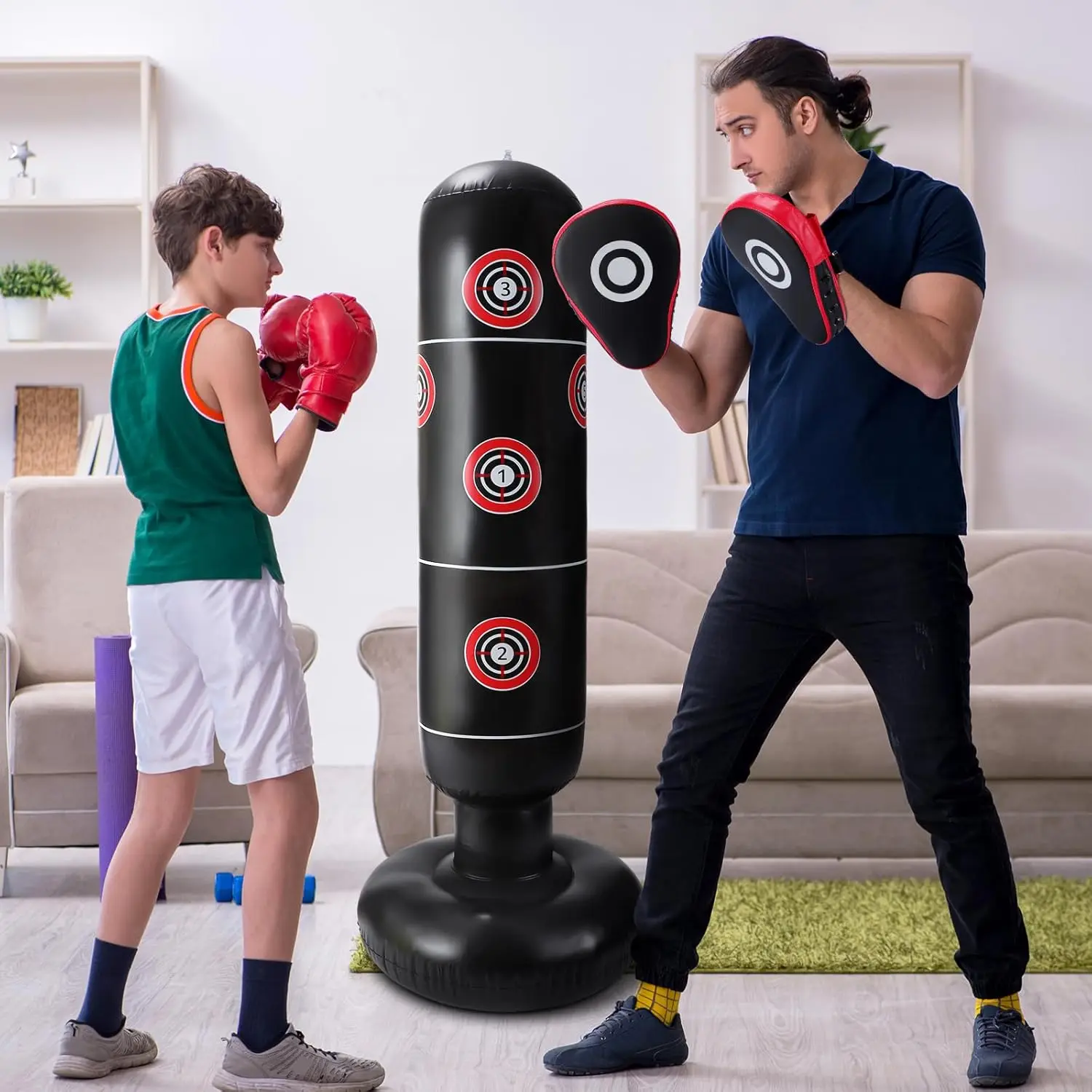 어린이용 자립형 풍선 펀치백 - 160cm 자립형 풍선 펀치백 (풋 펌프 포함) - MMA 가라테 K