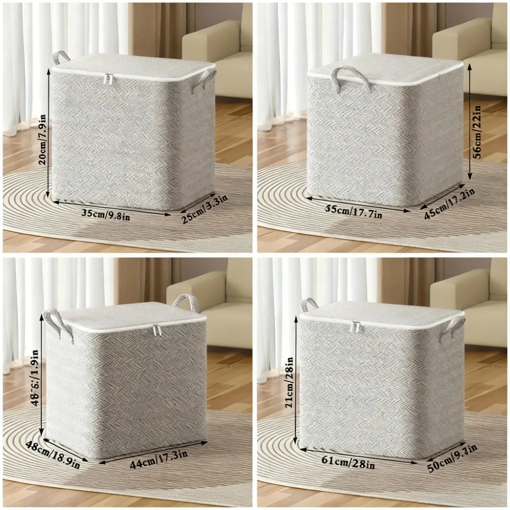 4/1 قطعة حقيبة التخزين سعة كبيرة غير المنسوجة النسيج المنزلية المنظم للملابس لحاف اللعب توفير المساحة حل تخزين المنزل #2
