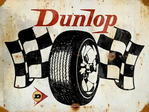 Dunlop, Retro vintage style metal sign man cave shed Home Decor plaque