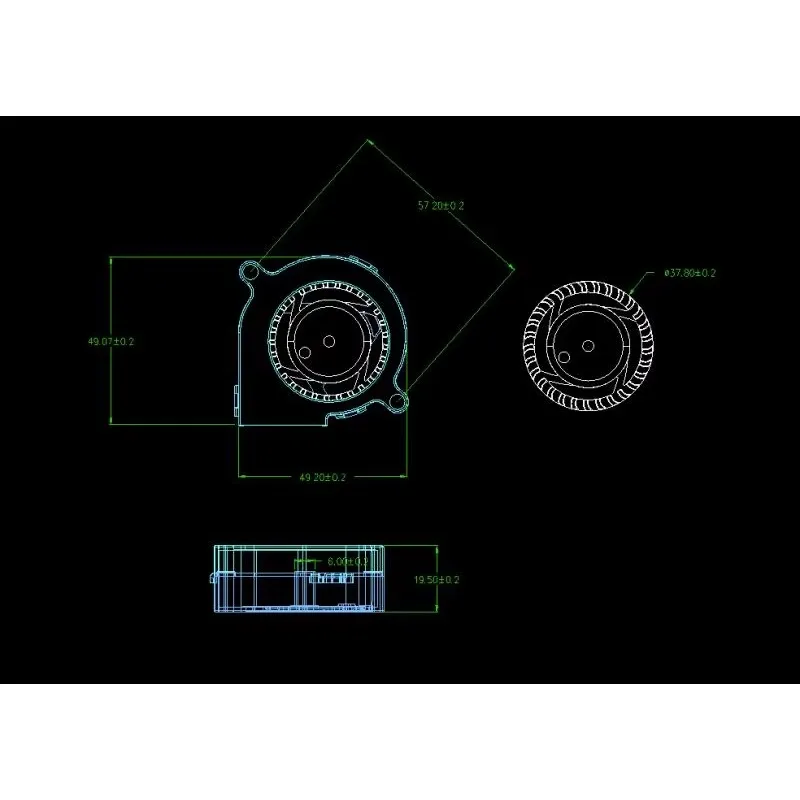 

pa Brand new 5020 5CM cm 24V 12V 5V turbo blower environmental protection material gale printer fan