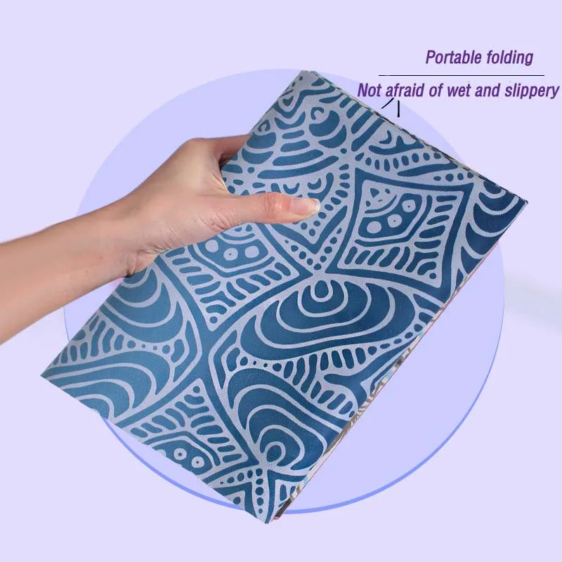 1.5mm Natural Rubber Ultra-thin Non Slip Foldable Portable Travel Yoga Mat