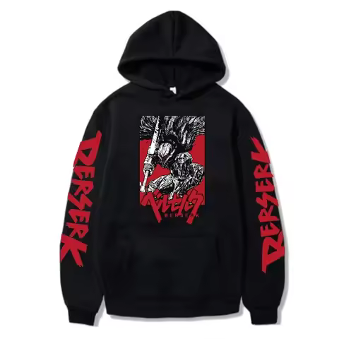Poster Printed Pullover Hoodies Women Men Hooded Pullover Fashion Casual HipHop Sweatshirts Harajuku Berserk Hoodies