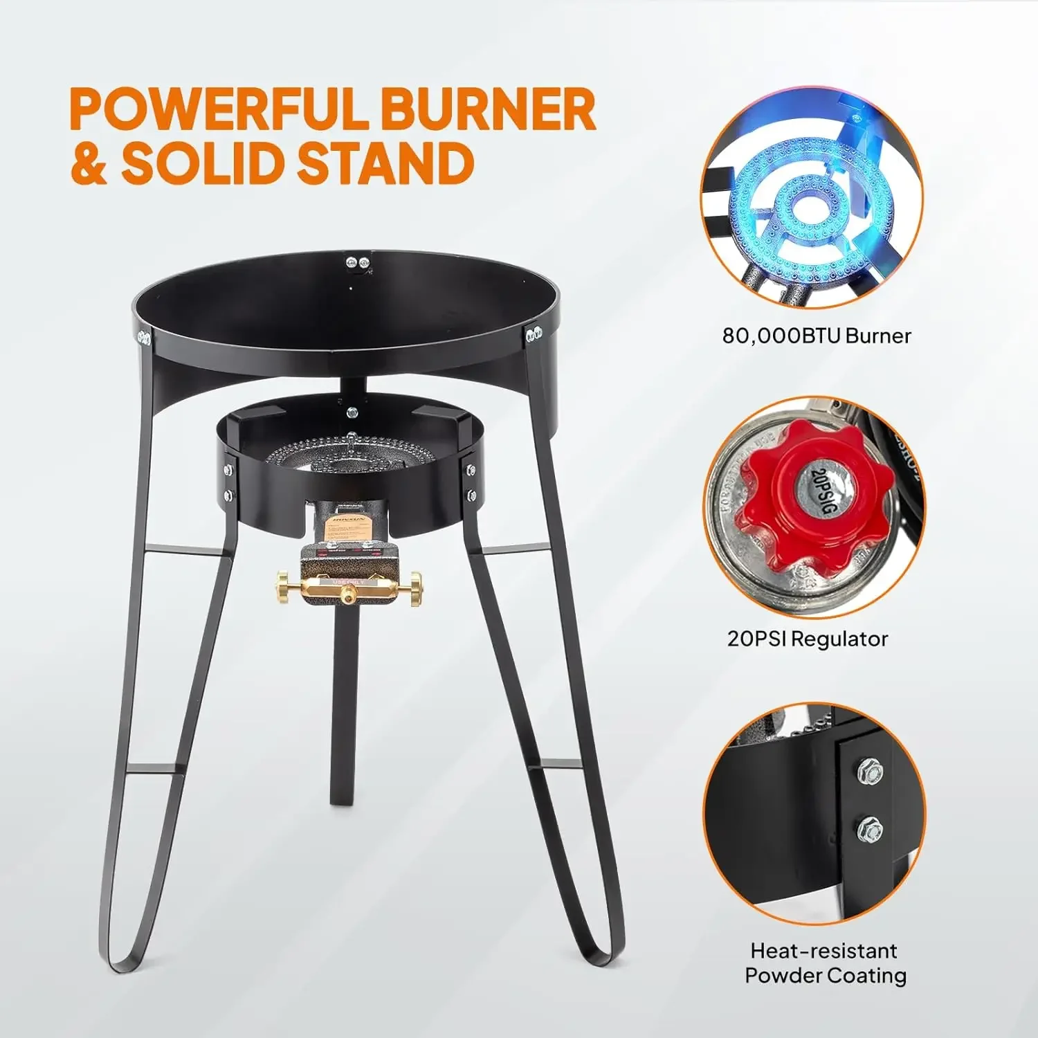 

[Limited Time Offer, Today Only!]23" Concave Comal Set with 80,000BTU Propane Stove, Stainless Steel Discada Disc Cooker with Bu