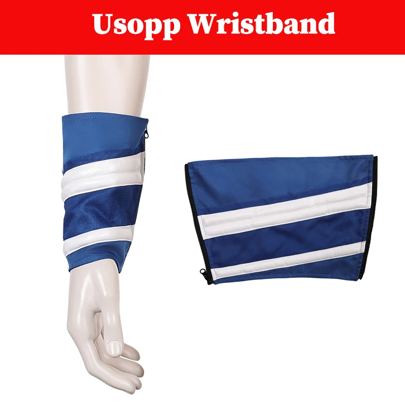 

Usopp Blue Wristband Cosplay Costume 2026 Live Action TV Pirate Disguise Roleplay Handband Hand Strap Halloween Carnival Suits