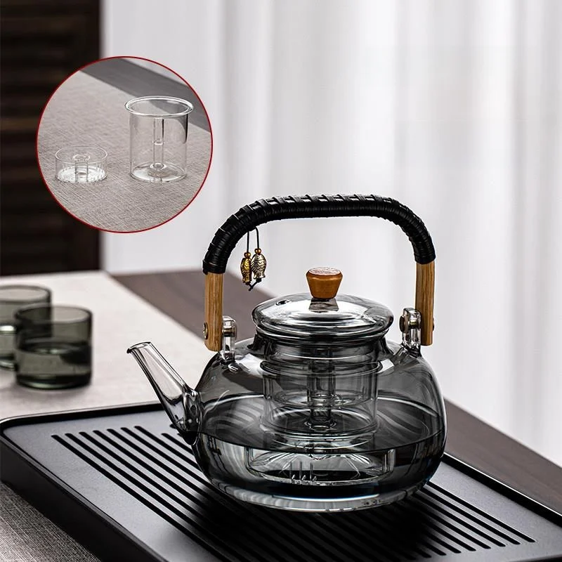 High Temperature Resistant Glass Tea Pot with Handle New Model Tea Brewing Device Household  Ceramic Stove Tea Boiler