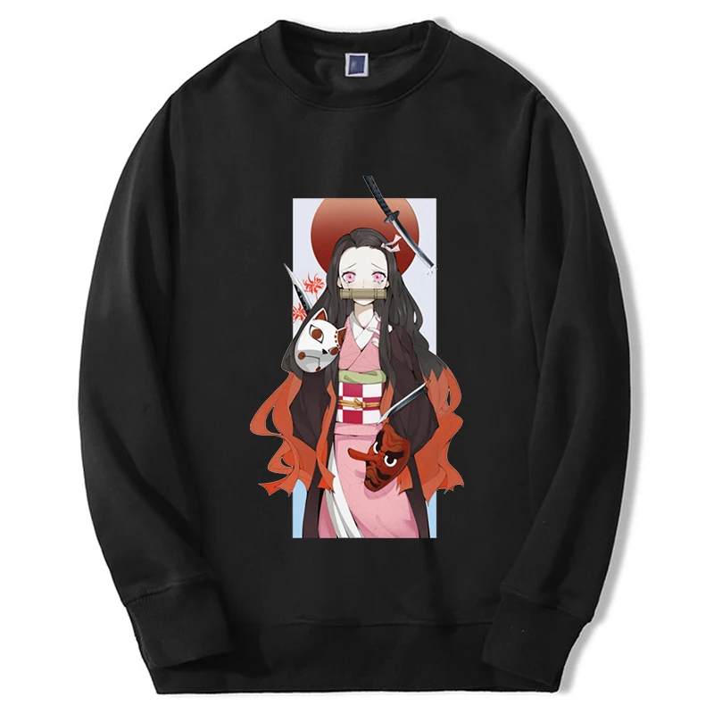 

2024 Demon Slayer Hot Japan Anime Hoodies Men Women Nezuko Girl Manga Graphic Sweatshirt Fleece Fleece Oversize Hoody Clothes