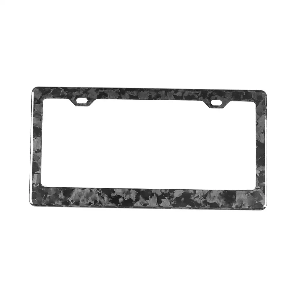 For Tesla 100% genuine 3k twill forged carbon fiber license plate frame cover, glossy UV protection, lightweight.