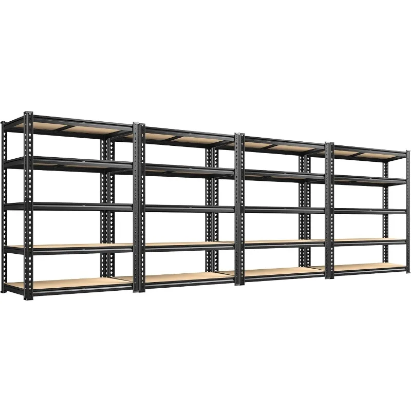 

2020LBS Storage Shelves 5 Tier Garage Shelving Heavy Duty Adjustable Garage Shelves, Utility Rack Shelf, Shelving Units f
