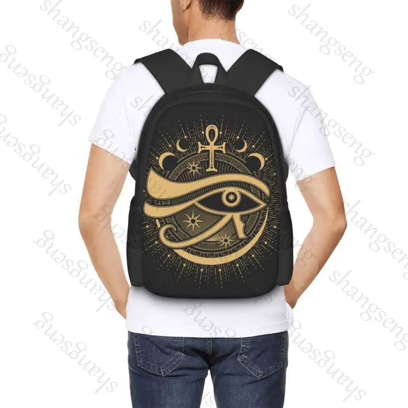 Ancient Egypt God Anubis Large capacity schoolbag boys and girls backpack teenagers students leisure travel commuter backpack